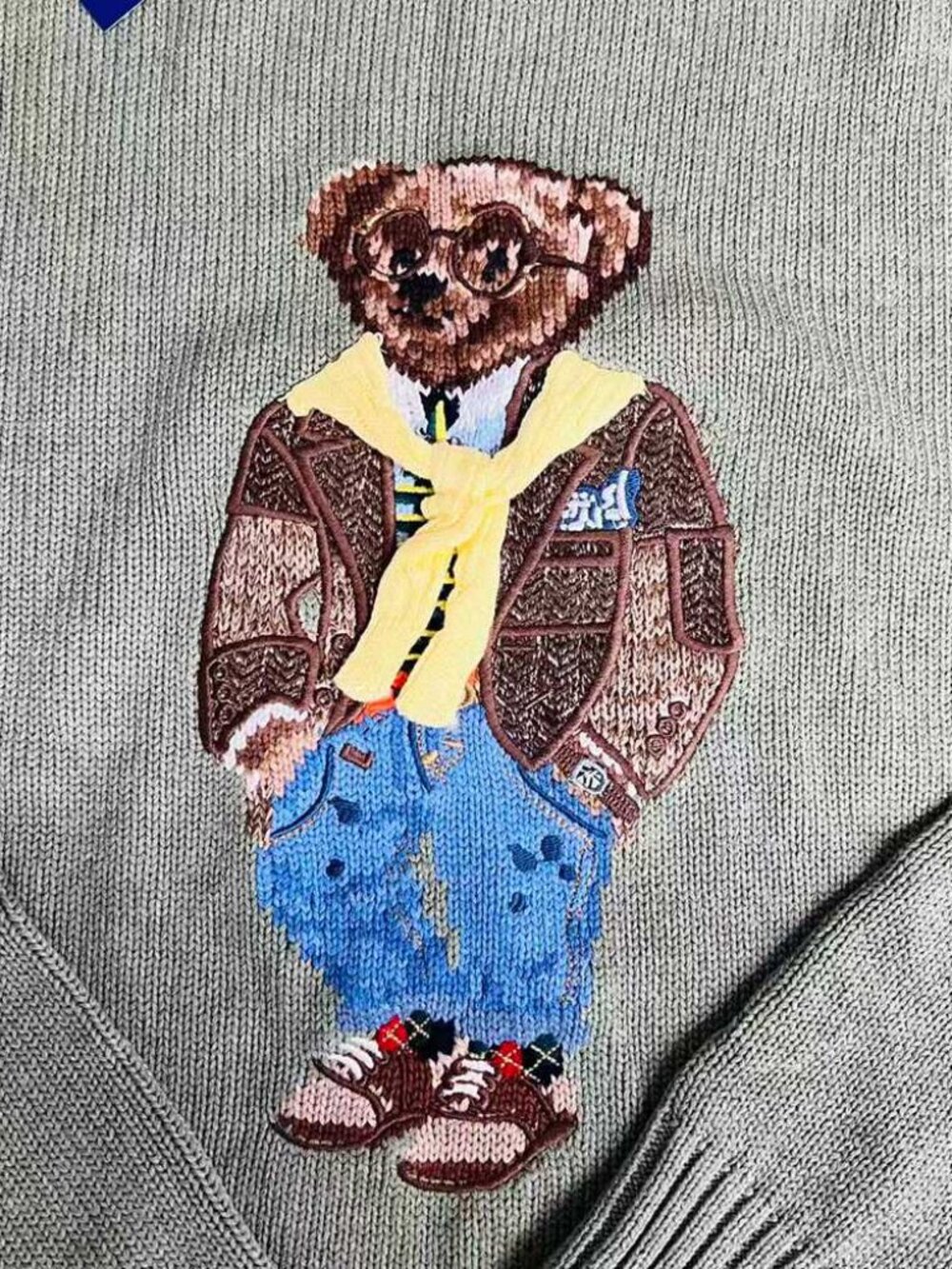 Polo Ralph Lauren Green Bear Knit Sweater M - Picture 3 of 7